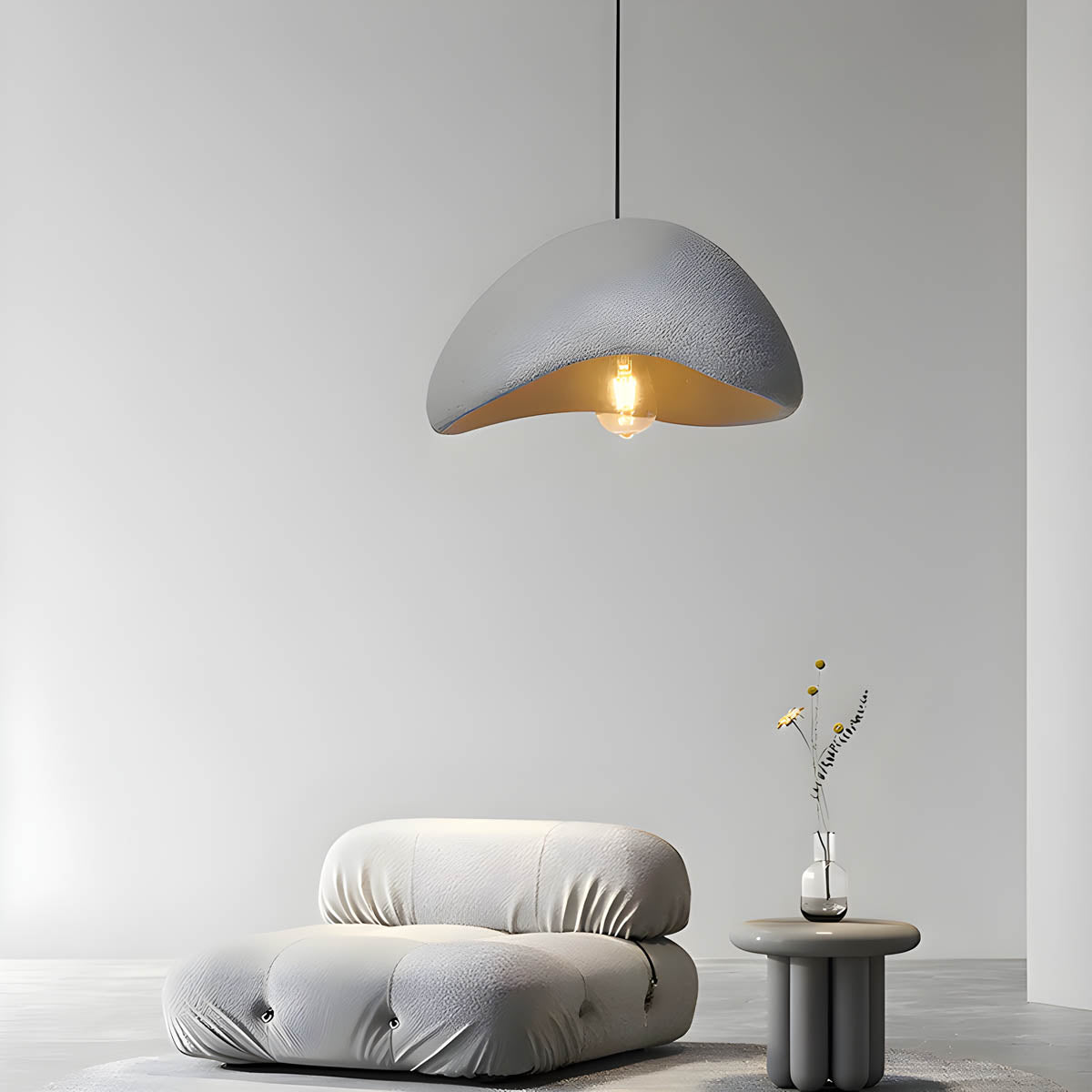 Kestrel Form Sculptural Polymer Pendant Light — gallery image 4