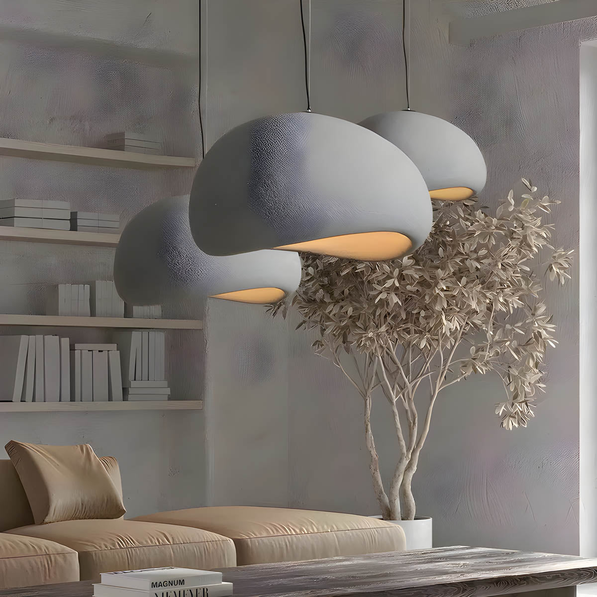 Kestrel Form Sculptural Polymer Pendant Light — gallery image 6