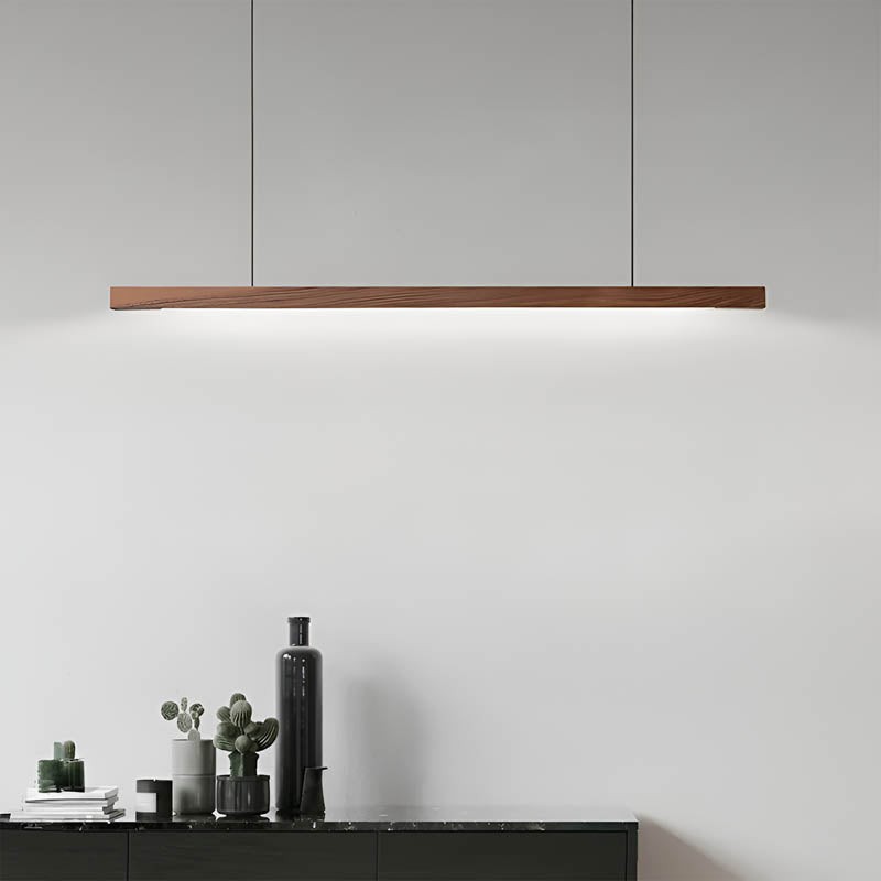Hollis Beam Linear Wood LED Pendant Light — gallery image 7