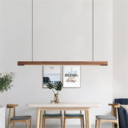 Hollis Beam Linear Wood LED Pendant Light — gallery image 10