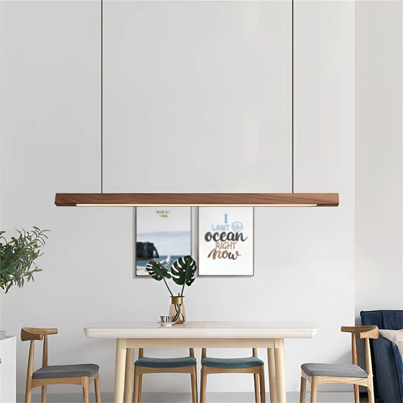 Hollis Beam Linear Wood LED Pendant Light — gallery image 10