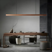 Hollis Beam Linear Wood LED Pendant Light — gallery image 8
