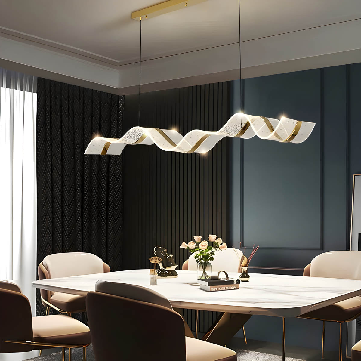 Bracken Span Acrylic LED Ceiling Light — gallery image 4