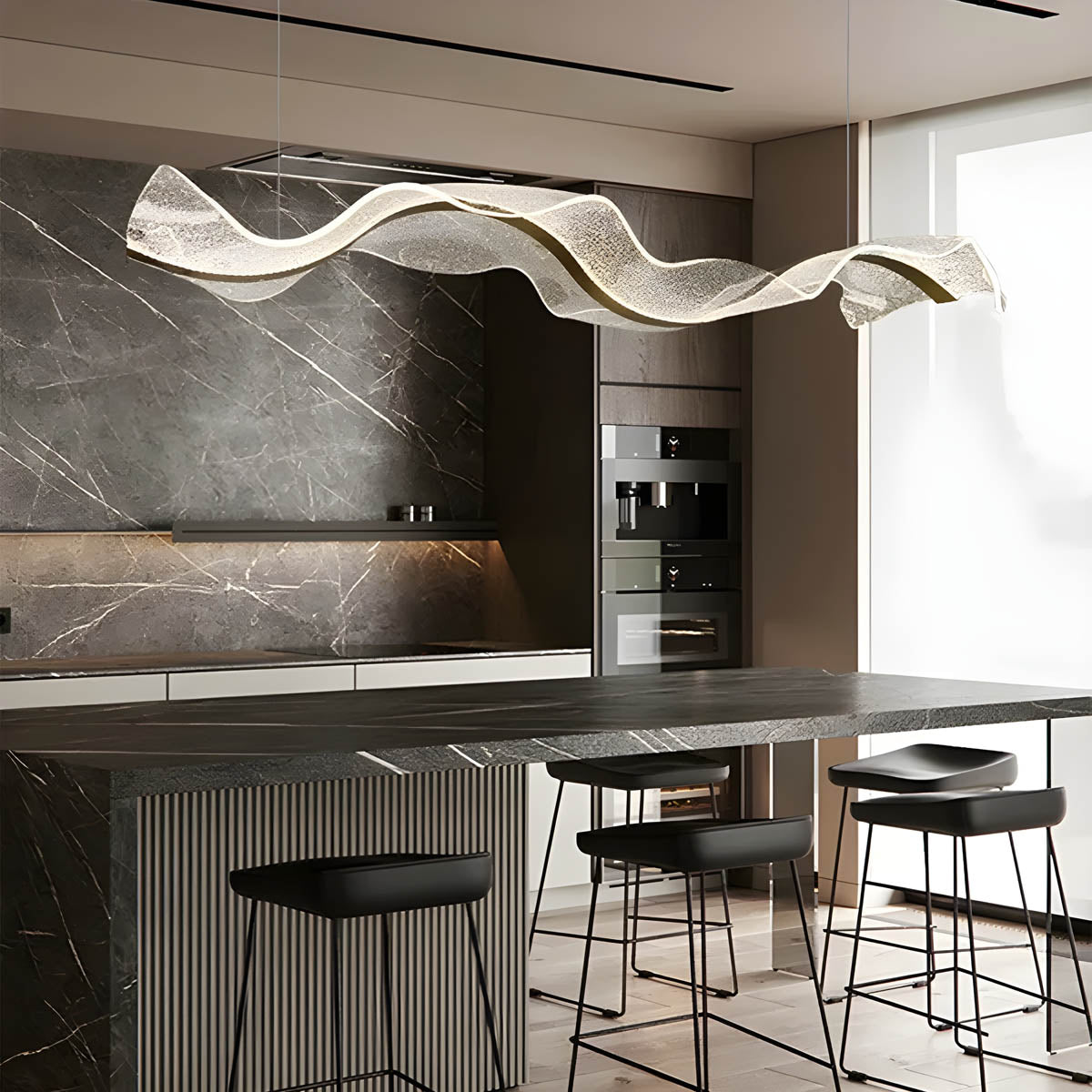 Bracken Span Acrylic LED Ceiling Light — gallery image 5
