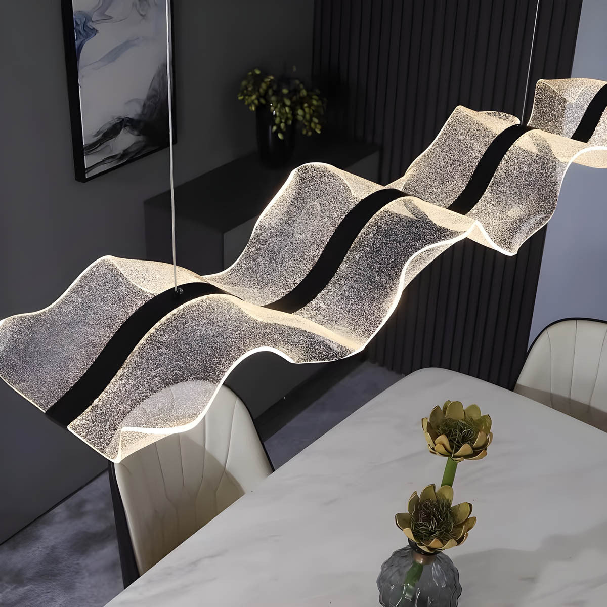 Bracken Span Acrylic LED Ceiling Light — gallery image 3
