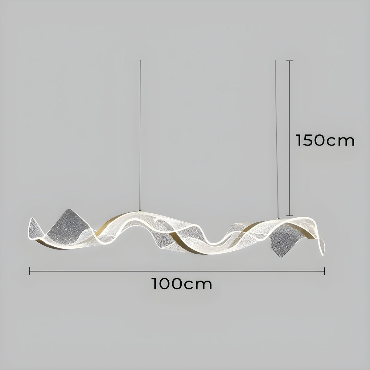Bracken Span Acrylic LED Ceiling Light — gallery image 21