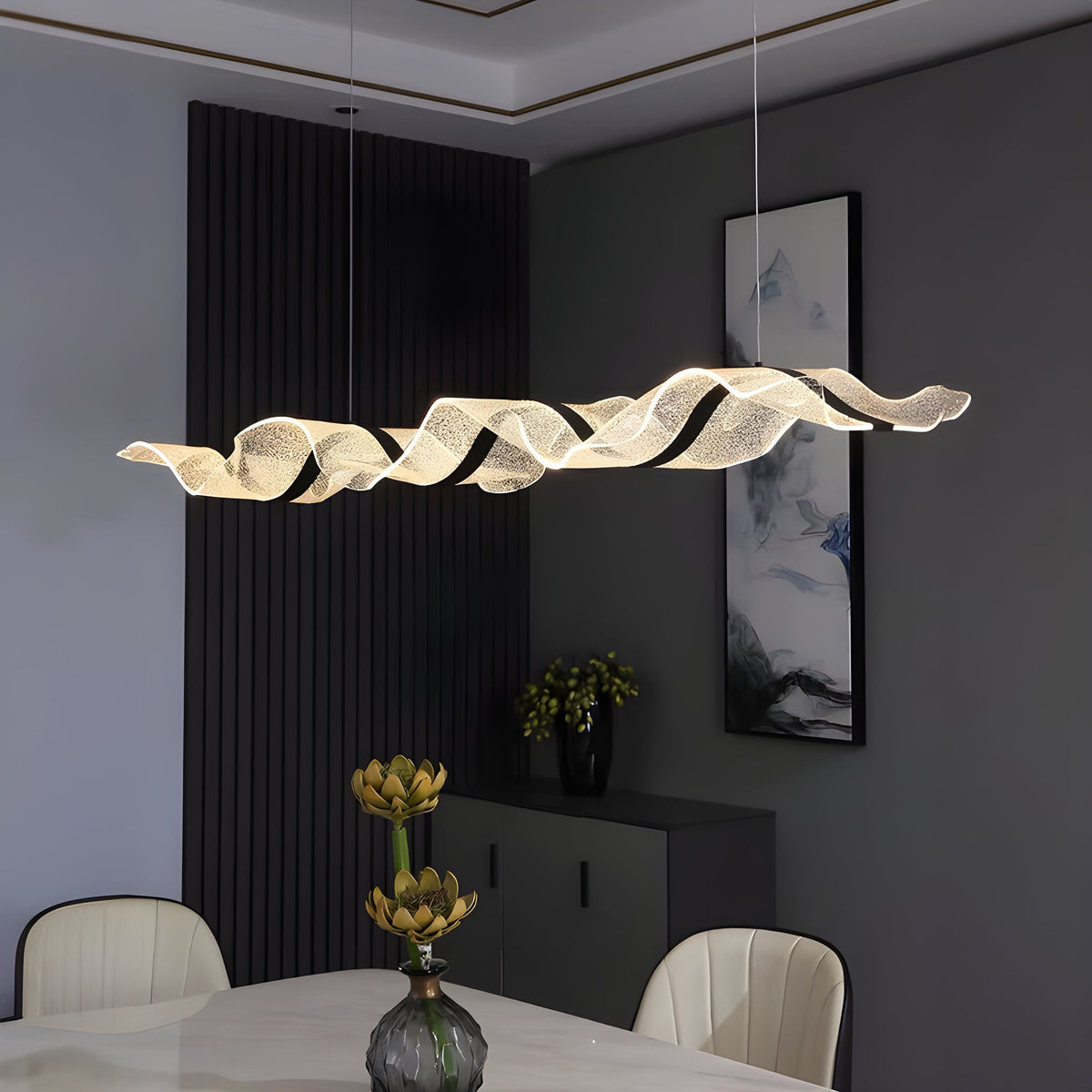 Bracken Span Acrylic LED Ceiling Light — gallery image 10
