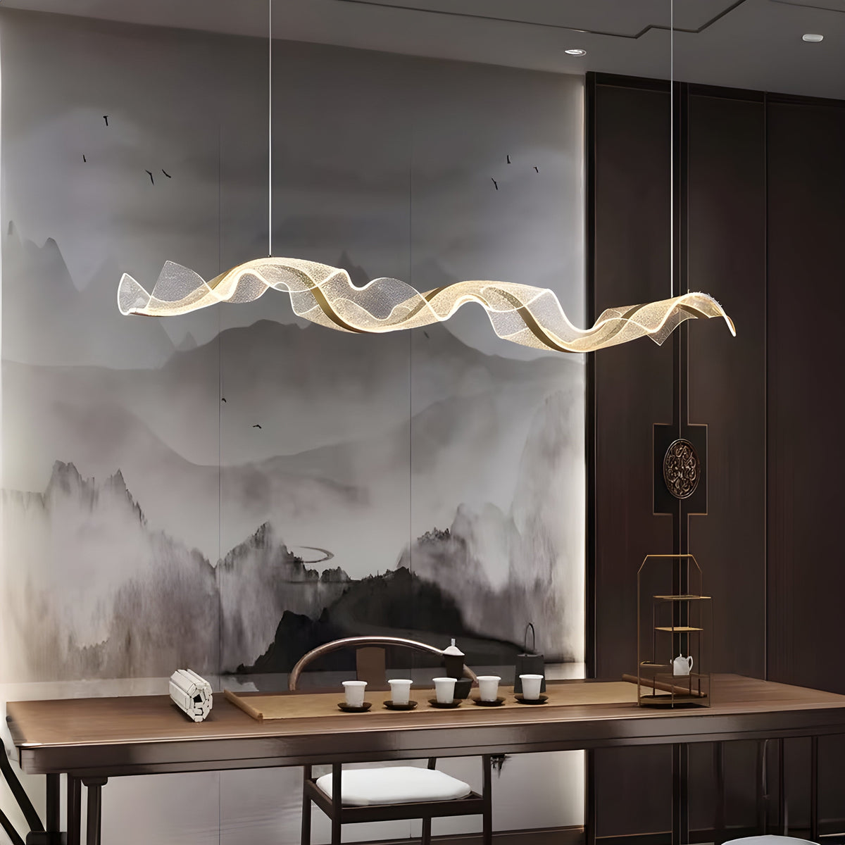Bracken Span Acrylic LED Ceiling Light — gallery image 8