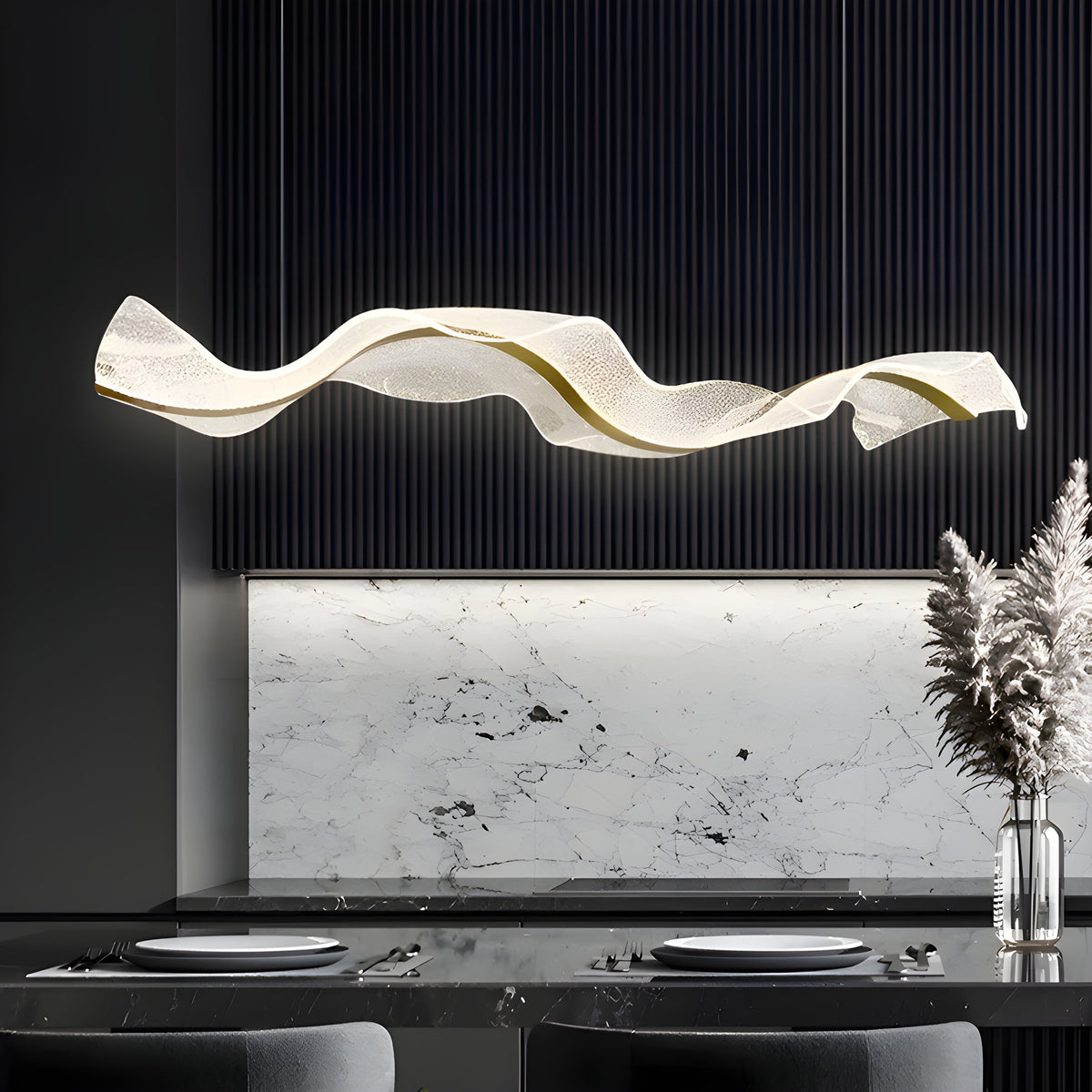 Bracken Span Acrylic LED Ceiling Light — gallery image 7