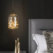 Cedar Ember Brown Glass LED Pendant Light — gallery image 5