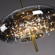 Cedar Ember Brown Glass LED Pendant Light — gallery image 6