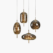 Cedar Ember Brown Glass LED Pendant Light — gallery image 1