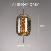 Cedar Ember Brown Glass LED Pendant Light — gallery image 7