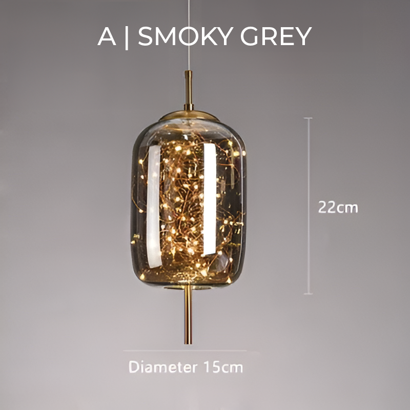 Cedar Ember Brown Glass LED Pendant Light — gallery image 7
