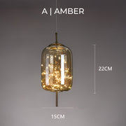 Cedar Ember Brown Glass LED Pendant Light — gallery image 8