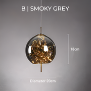 Cedar Ember Brown Glass LED Pendant Light — gallery image 9