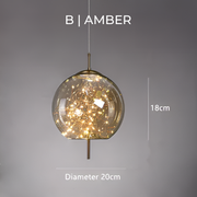 Cedar Ember Brown Glass LED Pendant Light — gallery image 10