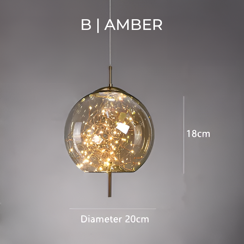 Cedar Ember Brown Glass LED Pendant Light — gallery image 10