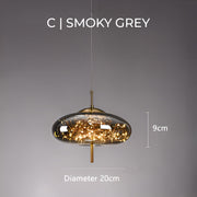 Cedar Ember Brown Glass LED Pendant Light — gallery image 11