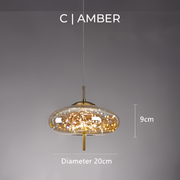Cedar Ember Brown Glass LED Pendant Light — gallery image 12