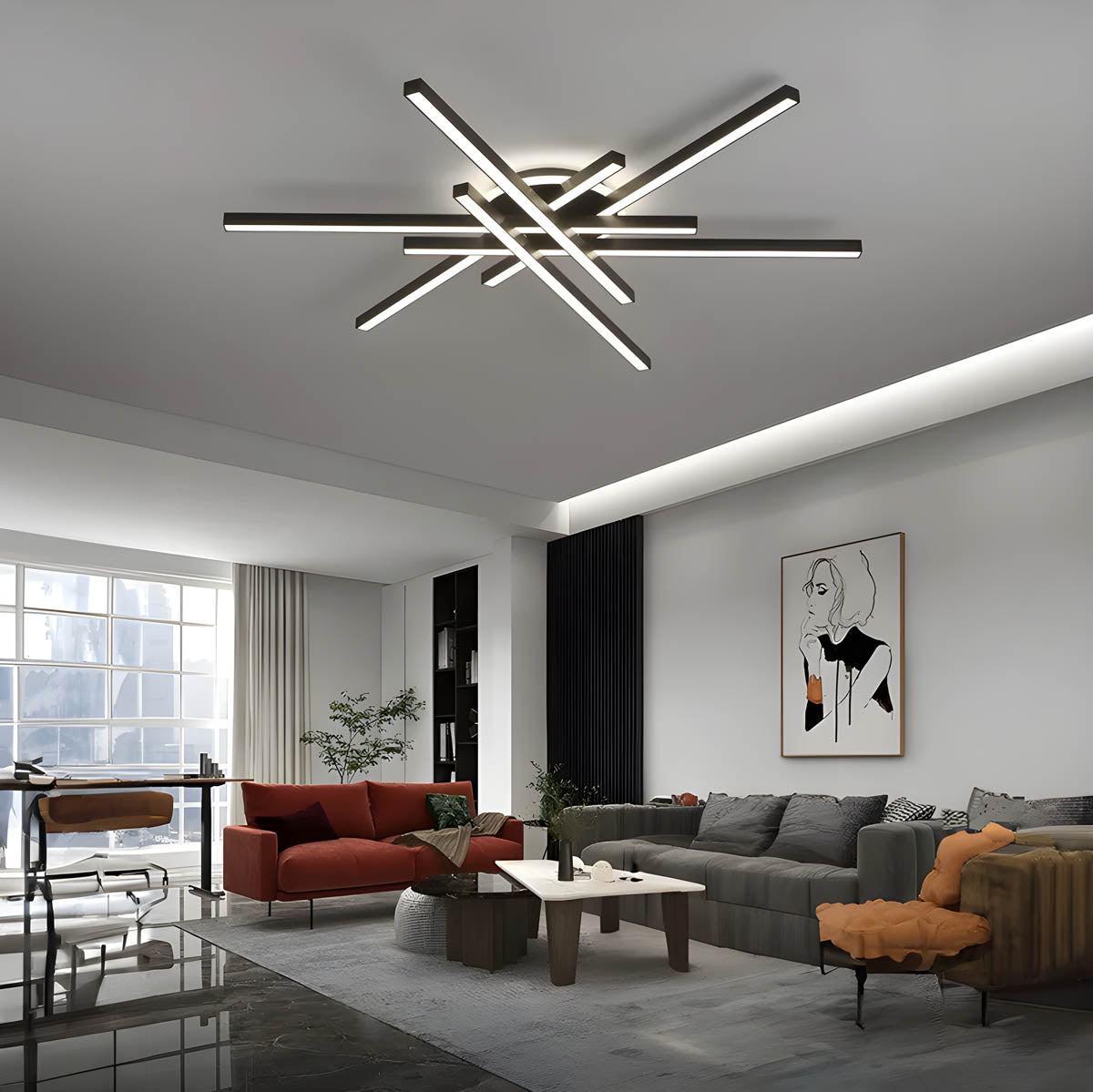 Cedar Cove Aluminum Ceiling Light — gallery image 5