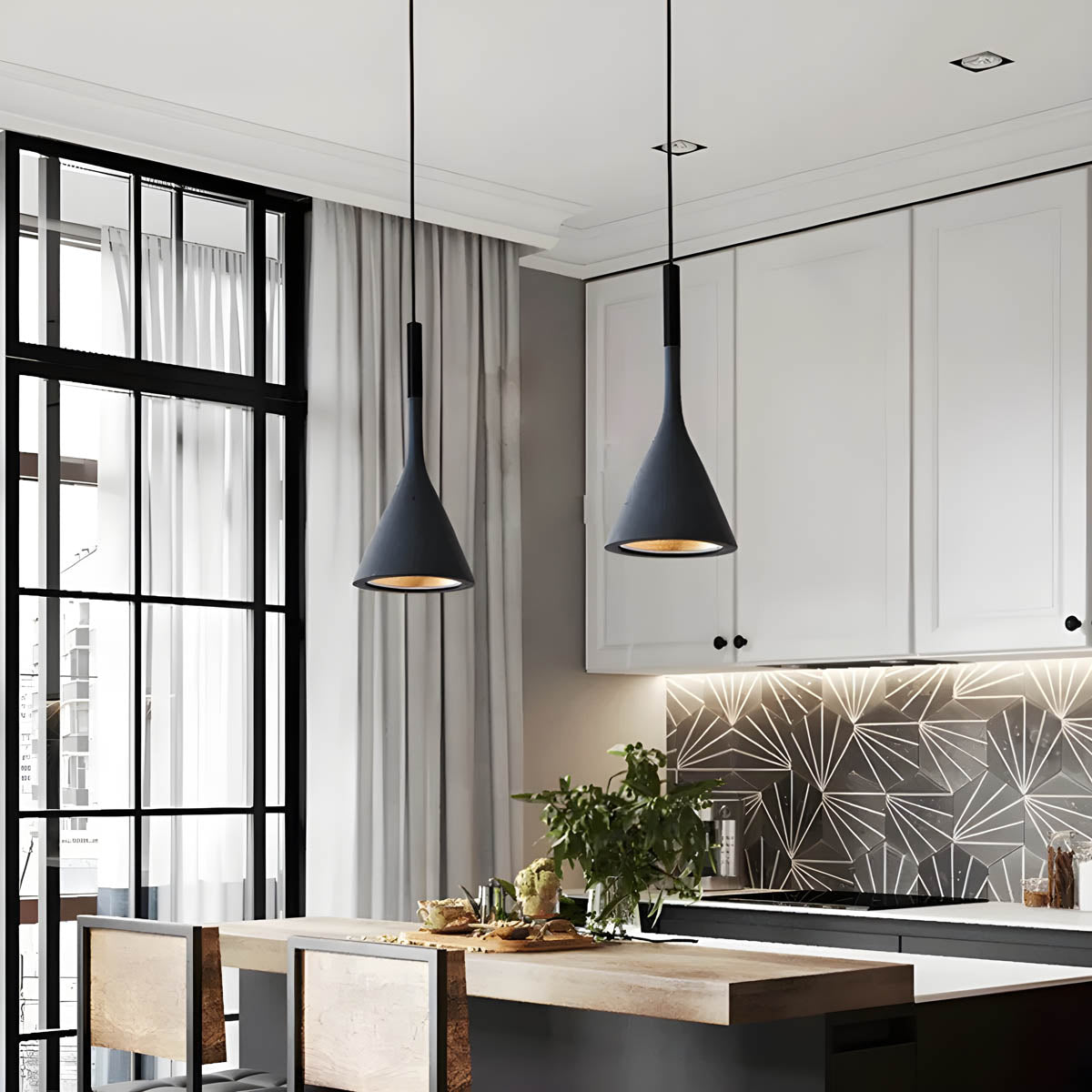 Cedar Pin Compact Metal Pendant Light — gallery image 2