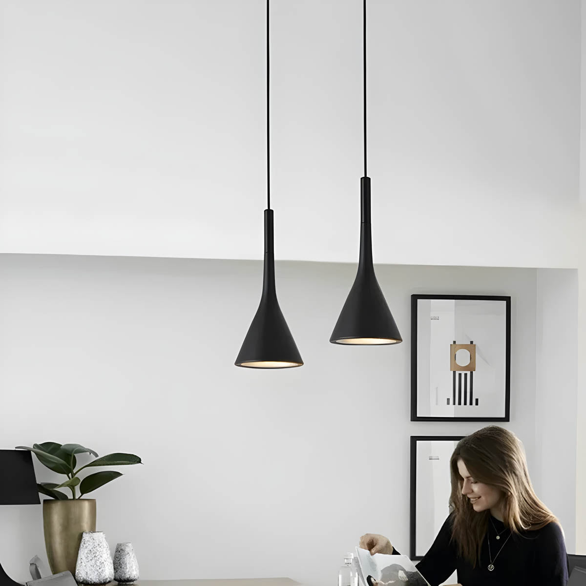 Cedar Pin Compact Metal Pendant Light — gallery image 3