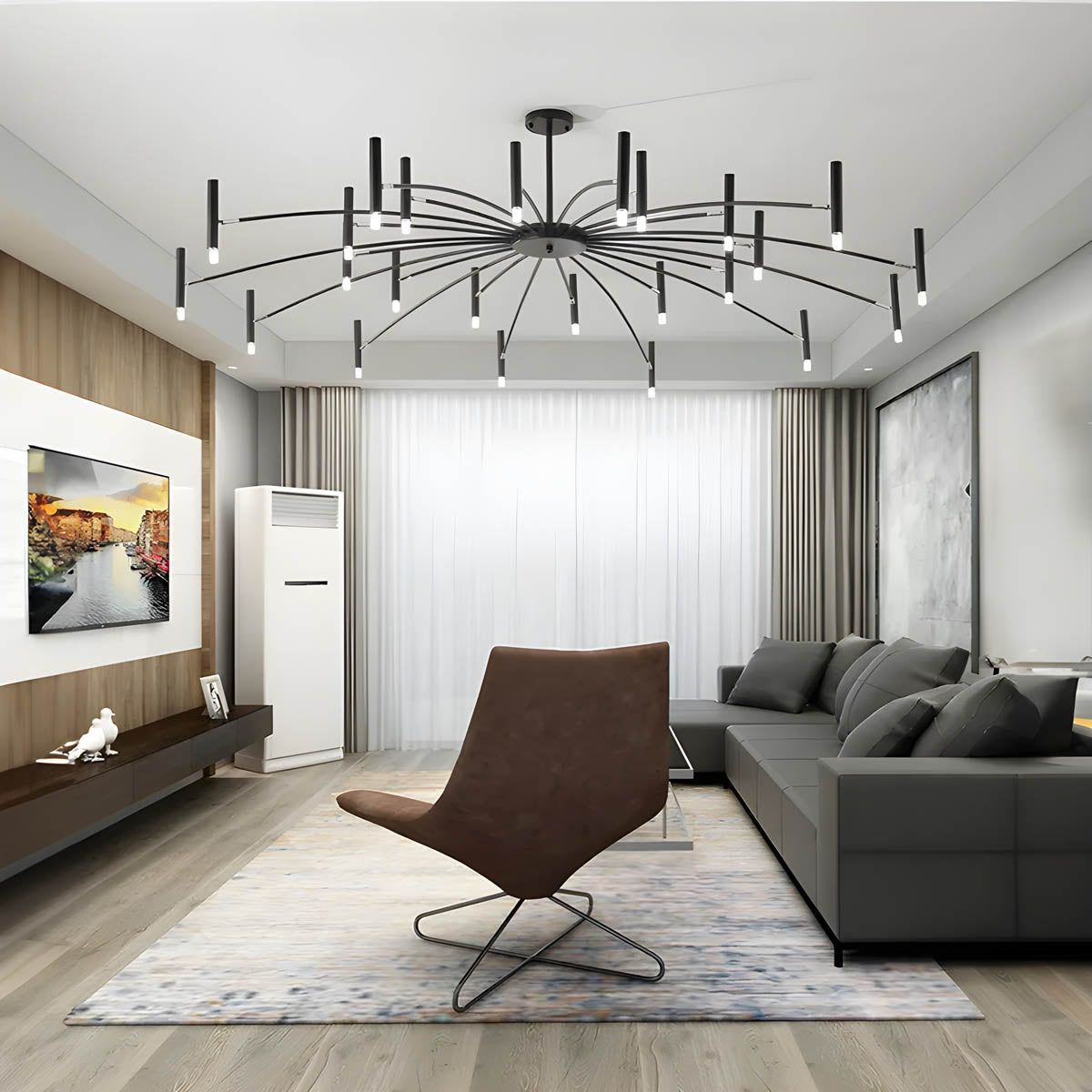 Ashford Branch Multi-Arm Ceiling Chandelier — gallery image 8