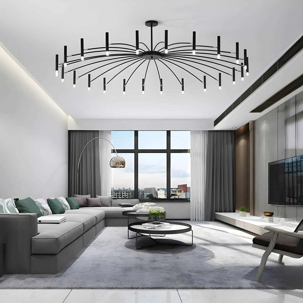 Ashford Branch Multi-Arm Ceiling Chandelier — gallery image 9