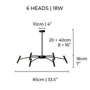 Ashford Branch Multi-Arm Ceiling Chandelier — gallery image 20