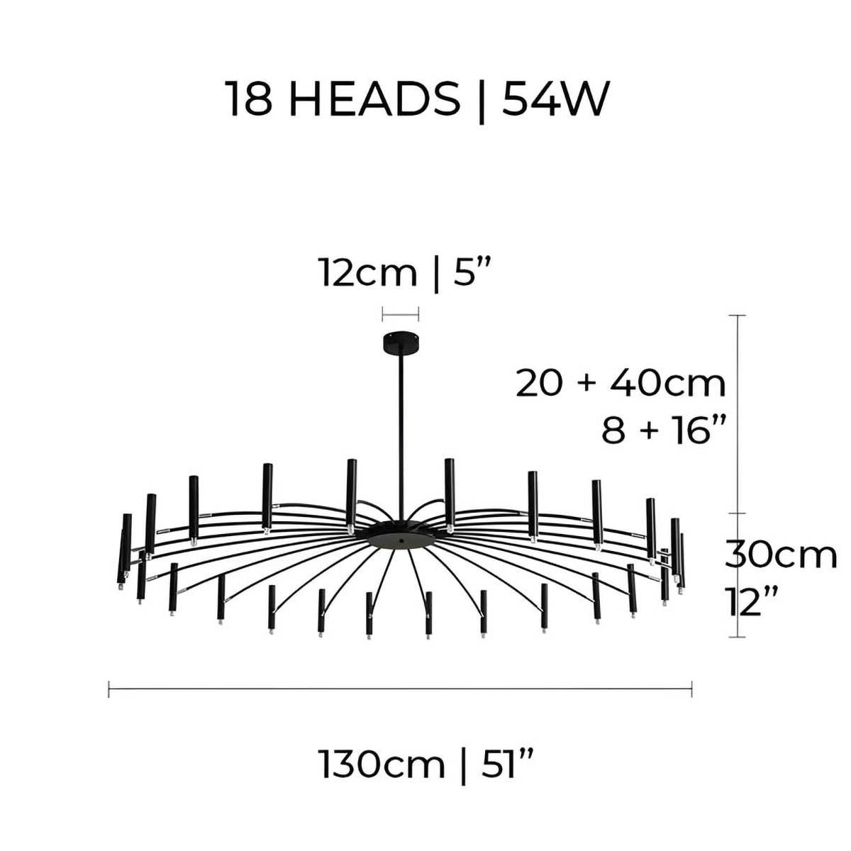 Ashford Branch Multi-Arm Ceiling Chandelier — gallery image 16