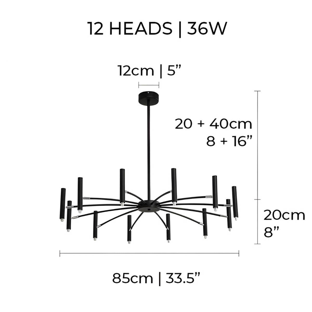 Ashford Branch Multi-Arm Ceiling Chandelier — gallery image 15