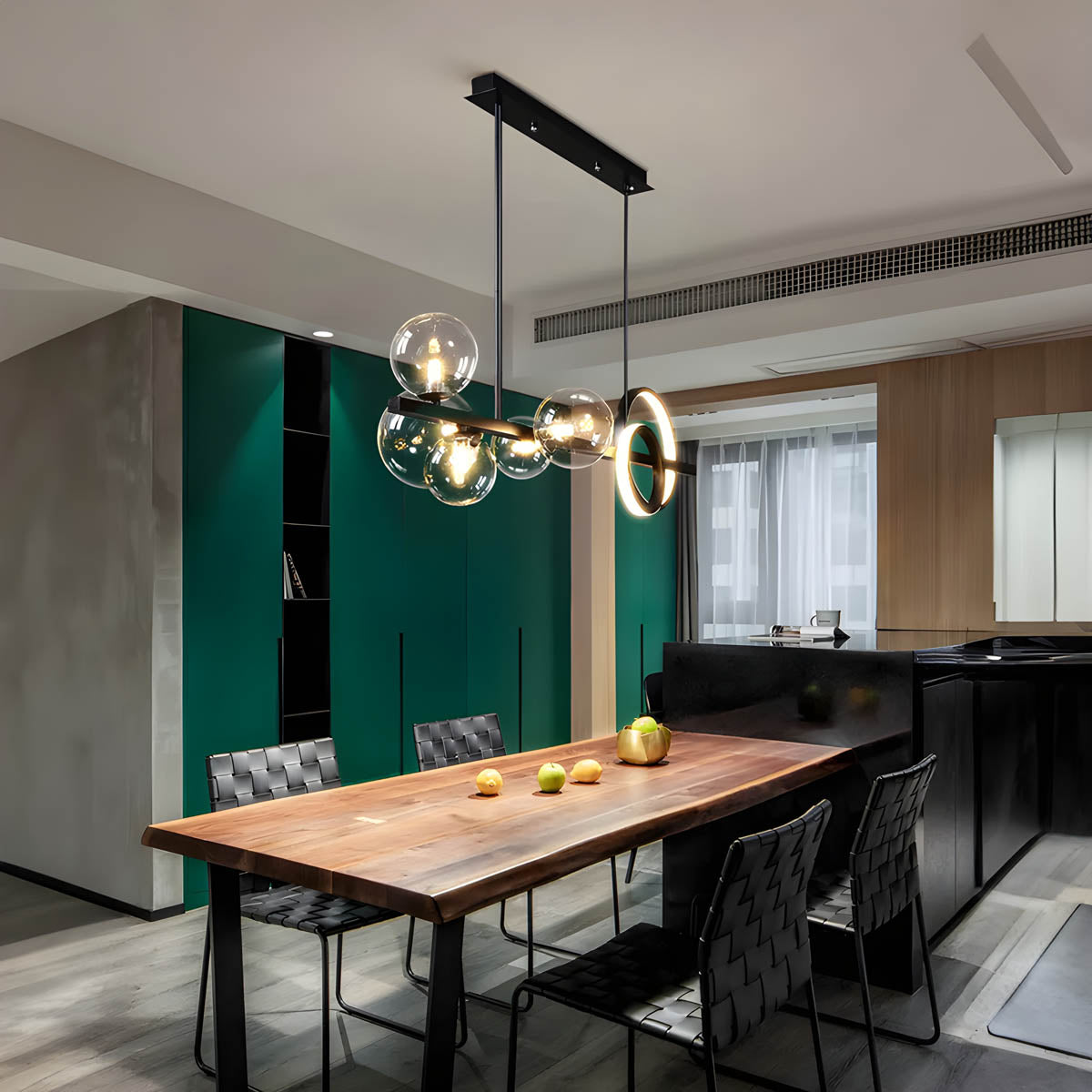 Hollis Curve Sculptural Glass Chandelier — gallery image 10