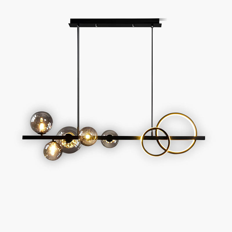 Hollis Curve Sculptural Glass Chandelier — gallery image 1