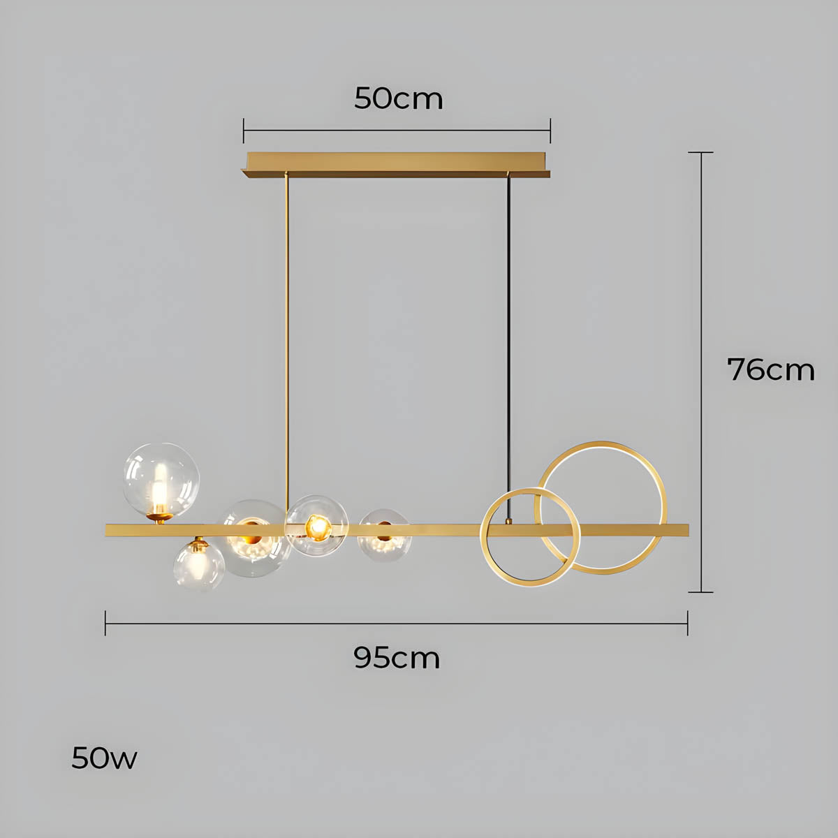 Hollis Curve Sculptural Glass Chandelier — gallery image 21