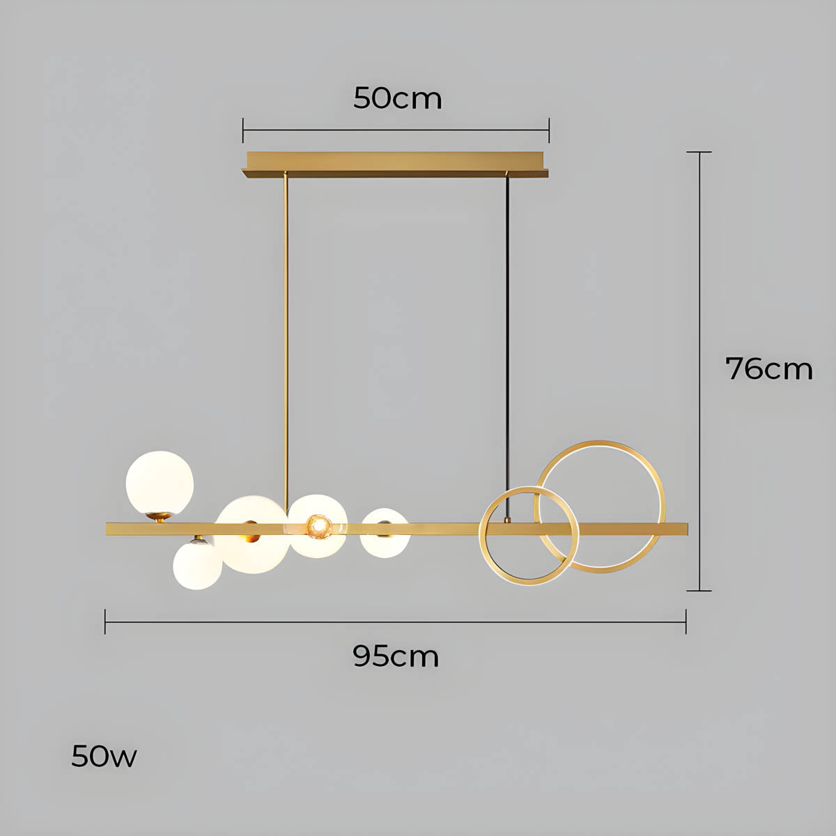 Hollis Curve Sculptural Glass Chandelier — gallery image 19