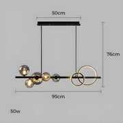 Hollis Curve Sculptural Glass Chandelier — gallery image 16