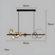 Hollis Curve Sculptural Glass Chandelier — gallery image 14