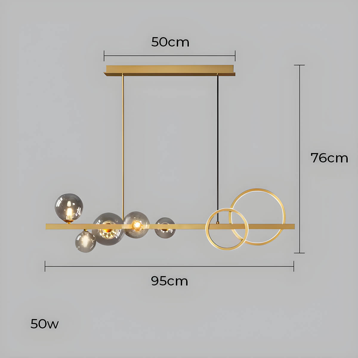 Hollis Curve Sculptural Glass Chandelier — gallery image 20