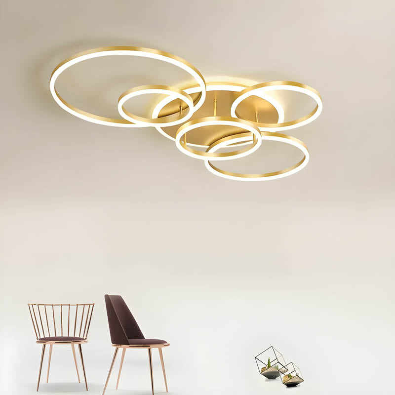 Linden Orbit Aluminum LED Ceiling Light — gallery image 3
