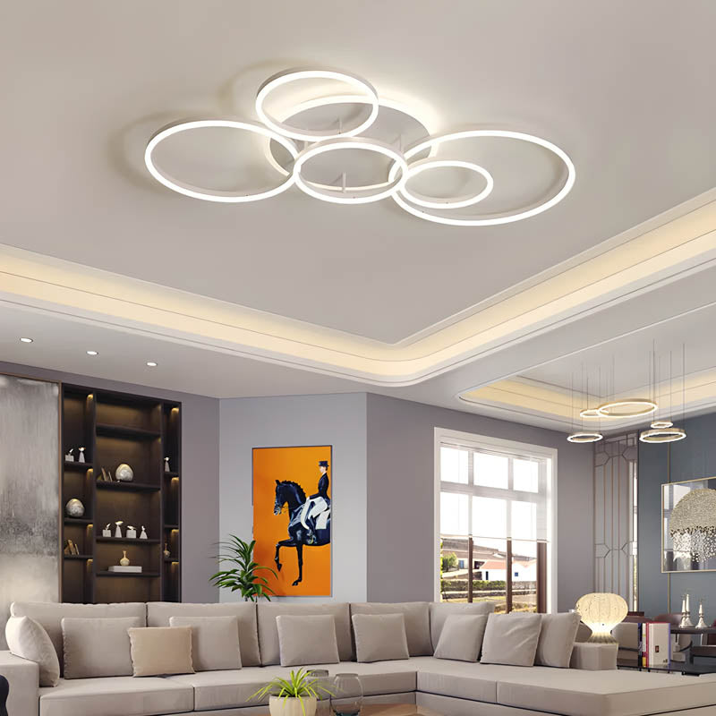 Linden Orbit Aluminum LED Ceiling Light — gallery image 4
