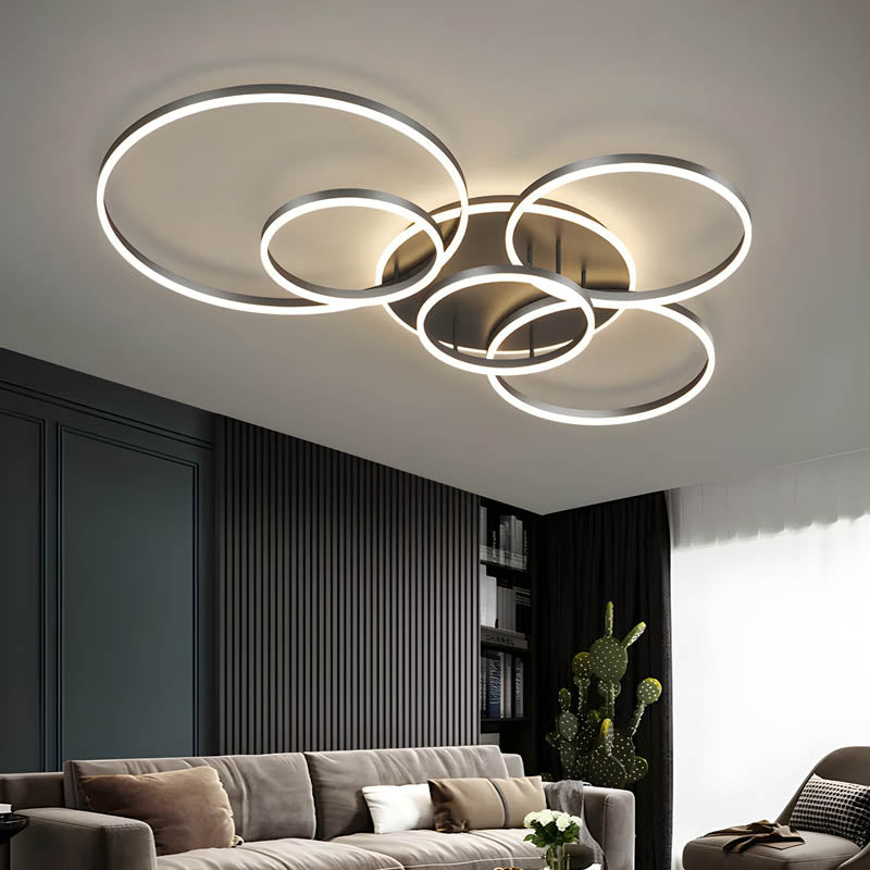 Linden Orbit Aluminum LED Ceiling Light — gallery image 2