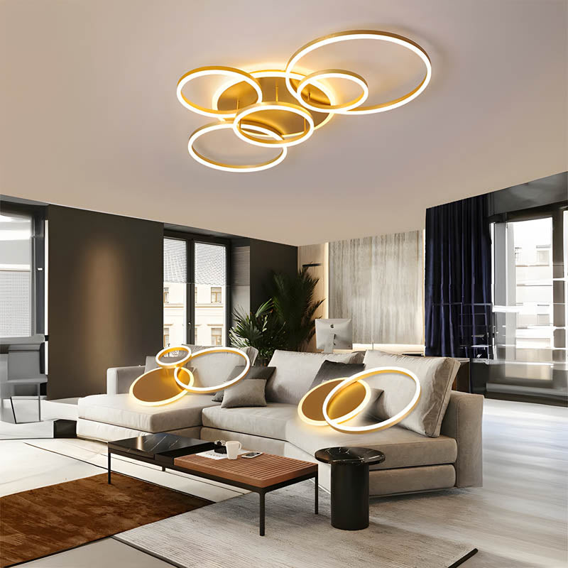 Linden Orbit Aluminum LED Ceiling Light — gallery image 6