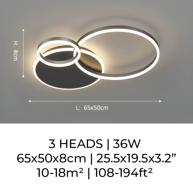 Linden Orbit Aluminum LED Ceiling Light — gallery image 10