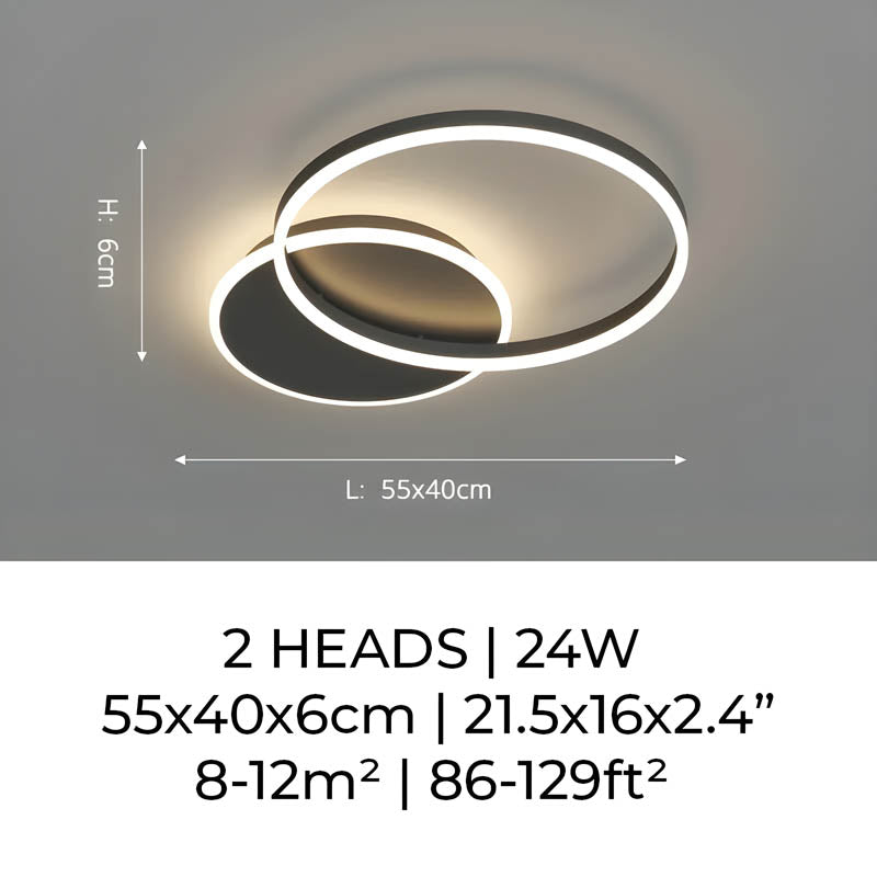 Linden Orbit Aluminum LED Ceiling Light — gallery image 7