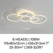 Linden Orbit Aluminum LED Ceiling Light — gallery image 18