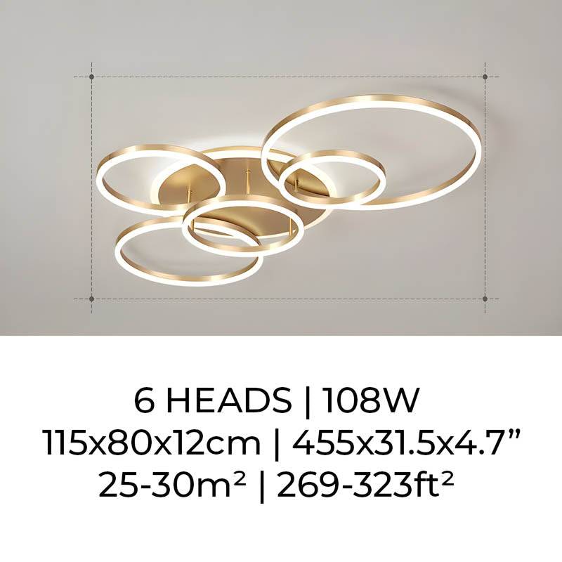 Linden Orbit Aluminum LED Ceiling Light — gallery image 17
