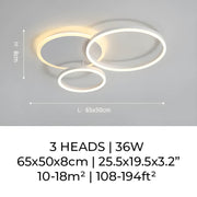 Linden Orbit Aluminum LED Ceiling Light — gallery image 12
