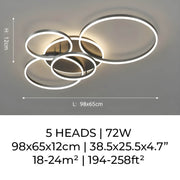 Linden Orbit Aluminum LED Ceiling Light — gallery image 13