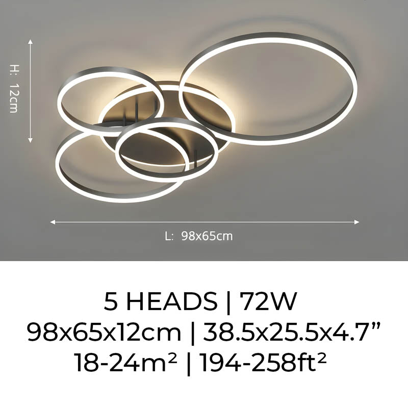 Linden Orbit Aluminum LED Ceiling Light — gallery image 13